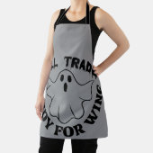 Trendy Halloween Boo Ghost Quote All-Over-Print Schürze (InSitu)