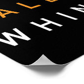 Trendy Halloween Happy Hello Whine Poster (Ecke)