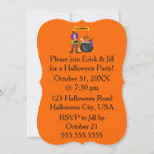 Trendy Halloween Hexe Cauldron Bracket Style Invi Einladung (Rückseite)