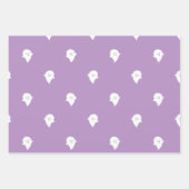 Trendy Halloween Niedlich Pastel Lila Boo Ghost 3 Geschenkpapier Set (Vorderseite)