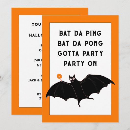 Trendy Halloween-Party Einladungen (Vorne/Hinten)
