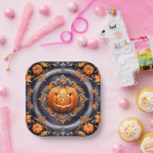 Trendy Halloween Pumpkin Autumn Collection Pappteller (Party)
