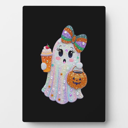 Trendy Halloween Rhinestones Ghost Fotoplatte (Vorderseite)