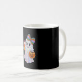 Trendy Halloween Rhinestones Ghost Kaffeetasse (VorderseiteRechts)