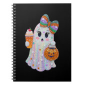 Trendy Halloween Rhinestones Ghost Notizblock (Vorderseite)