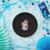 Trendy Halloween Rhinestones Ghost Pappteller (Party)