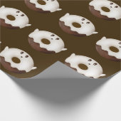 Trendy Halloween Spooky Boo Ghost Donut Geschenkpapier (Ecke)