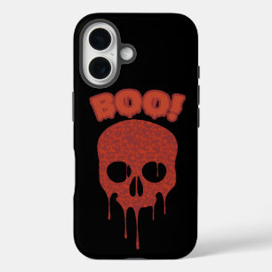 Trendy Halloween Spooky Boo Skull iPhone 16 Hülle