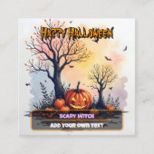 Trendy Halloween Spooky Cute Collection Quadratische Visitenkarte (Vorderseite)