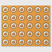 Trendy Halloween Spooky Fall Pumpkin Geschenk Geschenkpapier (Flach)