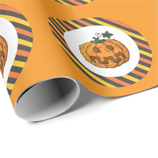Trendy Halloween Spooky Fall Pumpkin Geschenk Geschenkpapier (Rolleneckpunkt)