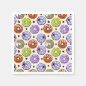 Trendy Halloween Spooky Funky Donut Serviette (Vorderseite)
