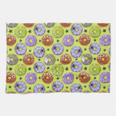 Trendy Halloween Spooky Funky Donuts Geschirrtuch (Horizontal)