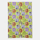 Trendy Halloween Spooky Funky Donuts Geschirrtuch (Vertikal)