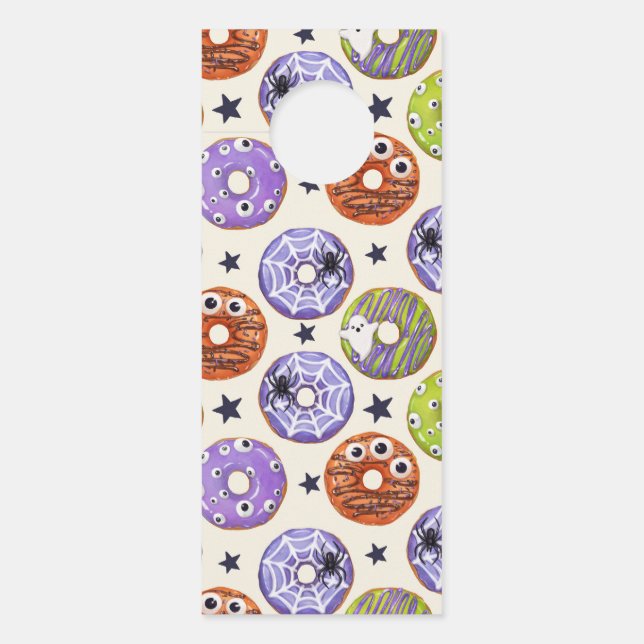 Trendy Halloween Spooky Funky Donuts Türanhänger (Vorderseite)