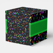 Trendy Halloween Spooky Green Monster Eyes Donut Geschenkschachtel (Rückseite)