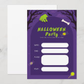 Trendy Halloween Spooky Holiday Party Einladung (Vorne/Hinten)