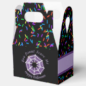 Trendy Halloween Spooky Lila Web Donut Party Geschenkschachtel (Offen)