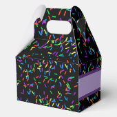 Trendy Halloween Spooky Lila Web Donut Party Geschenkschachtel (Rückseite)