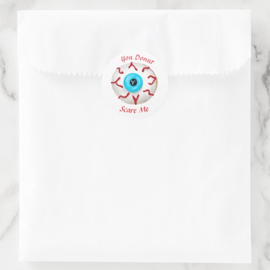 Trendy Halloween Spooky Monster Eye Donut Runder Aufkleber (Tasche)