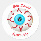 Trendy Halloween Spooky Monster Eye Donut Runder Aufkleber (Vorderseite)