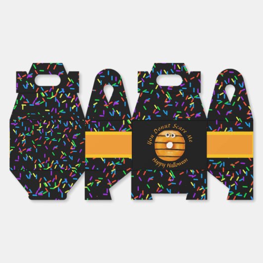 Trendy Halloween Spooky Orange Monster Eyes Donut Geschenkschachtel (Ungeklappt)