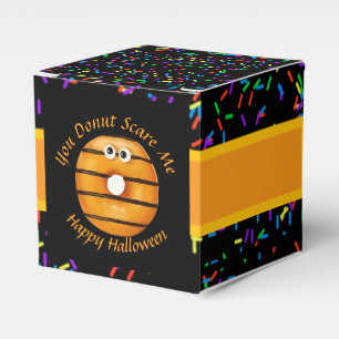 Trendy Halloween Spooky Orange Monster Eyes Donut Geschenkschachtel