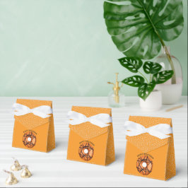 Trendy Halloween Spooky Orange Web Donut Geschenkschachtel