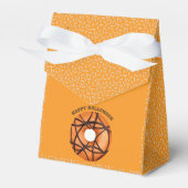 Trendy Halloween Spooky Orange Web Donut Geschenkschachtel (Vorderseite)