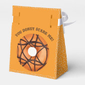 Trendy Halloween Spooky Orange Web Donut Geschenkschachtel (Rückseite)
