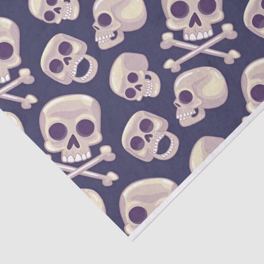 Trendy Halloween Spooky Skulls Decoupage Print Seidenpapier (Ausschnitt)