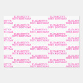 Trendy Hand Drawn 50. Strand Geburtstag Geschenkpapier Set (Vorderseite 2)