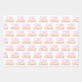 Trendy Hand Drawn 50. Strand Geburtstag Geschenkpapier Set (Vorderseite)