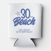 Trendy Hand Drawn Doodle 30 ist ein Strand Geburts Dosenkühler (Vorderseite)