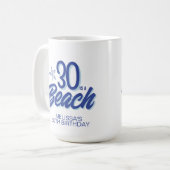 Trendy Hand Drawn Doodle 30 ist ein Strand Geburts Kaffeetasse (Vorderseite Links)