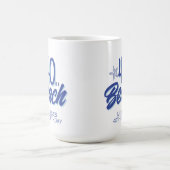 Trendy Hand Drawn Doodle 40 ist ein Strand Geburts Kaffeetasse (Mittel)