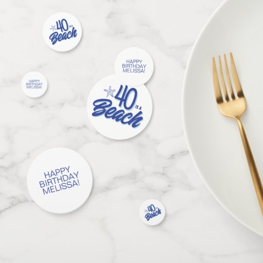 Trendy Hand Drawn Doodle 40 ist ein Strand Geburts Konfetti (Gruppe)