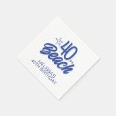 Trendy Hand Drawn Doodle 40 ist ein Strand Geburts Serviette (Ecke)