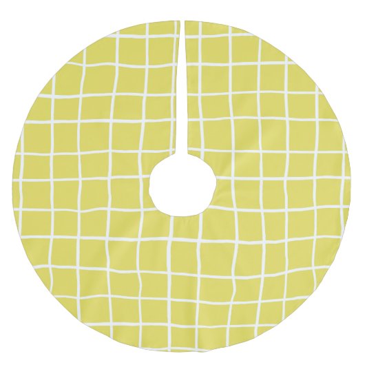 Trendy Hand Drawn Tiny Formen Polyester Weihnachtsbaumdecke (Vorderseite)