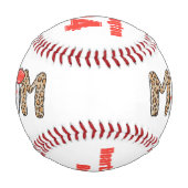 Trendy Hand gezeichnete Baseball-Mama Personalisie Baseball (Vorderseite)
