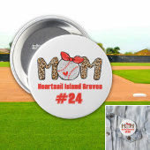 Trendy Hand gezeichnete Baseball-Mama Personalisie Button