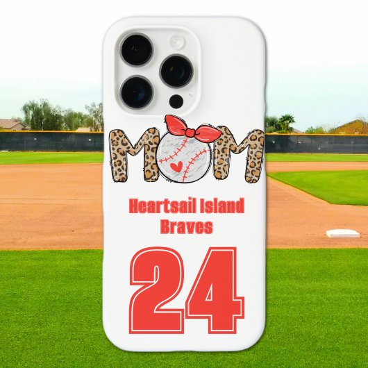 Trendy Hand gezeichnete Baseball-Mama Personalisie Case-Mate iPhone Hülle