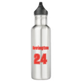 Trendy Hand gezeichnete Baseball-Mama Personalisie Edelstahlflasche (Rechts)