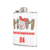 Trendy Hand gezeichnete Baseball-Mama Personalisie Flachmann (Links)