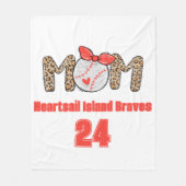 Trendy Hand gezeichnete Baseball-Mama Personalisie Fleecedecke (Vorderseite)