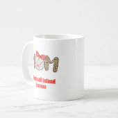 Trendy Hand gezeichnete Baseball-Mama Personalisie Kaffeetasse (Vorderseite Links)
