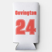 Trendy Hand gezeichnete Baseball-Mama Personalisie Selters Dosenkühler (Rückseite)