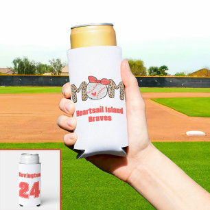 Trendy Hand gezeichnete Baseball-Mama Personalisie Selters Dosenkühler