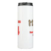 Trendy Hand gezeichnete Baseball-Mama Personalisie Thermosbecher (Rückseite)