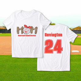 Trendy Hand gezeichnete Baseball-Mama Personalisie Tri-Blend Shirt